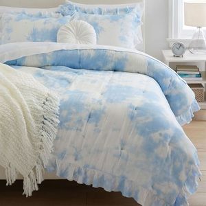 Twin XL Pottery Barn Teen Comforter and Sham Used for Dorm Bedding